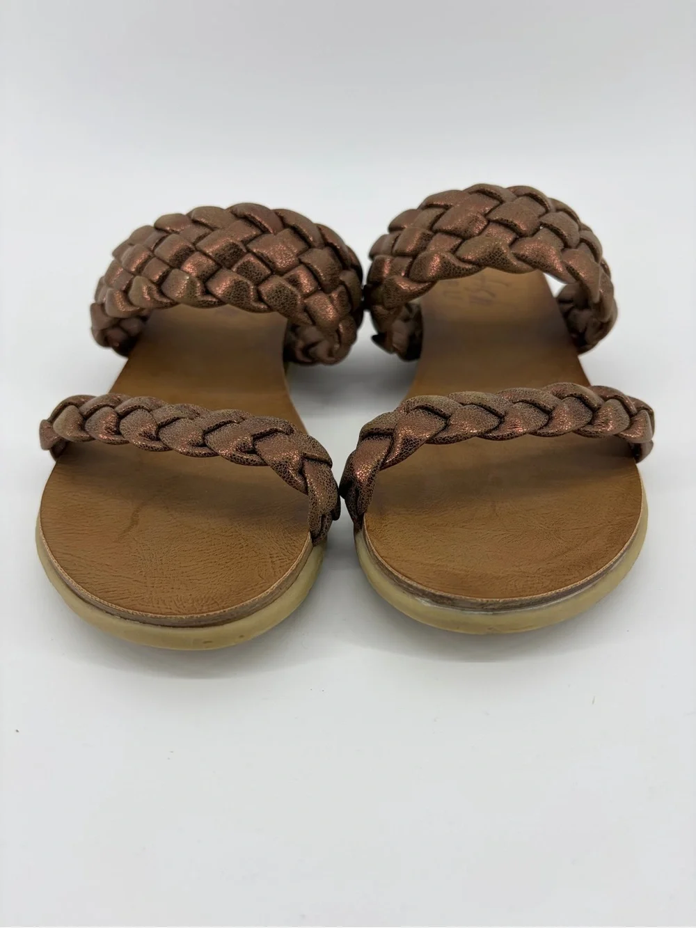 Blowfish Braided Metallic Bronze Slide Sandals - Women - Picture 2 of 7